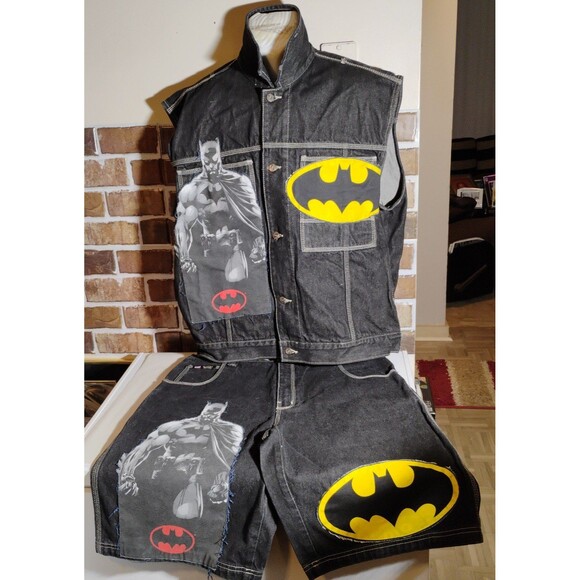 Brooklyn Xpress Batman Denim Baggy Shorts Set